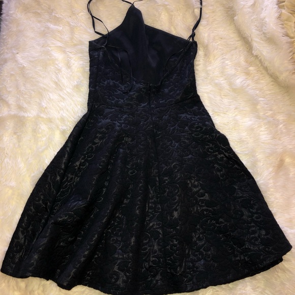Bluetique Black velvet pattern dress sz Small - Picture 2 of 3